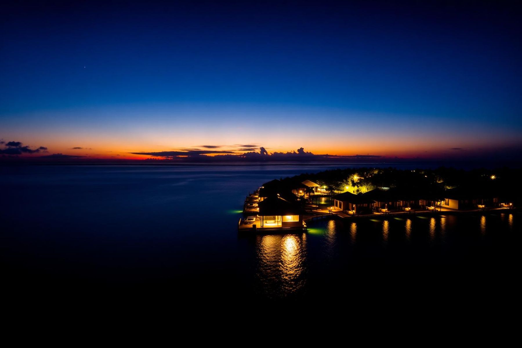 Luxury resort at twilight